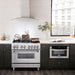 ZLINE 36" Gas Burner/Electric Oven Range, Brass Burners, RA - BR - 36 - Farmhouse Kitchen and Bath
