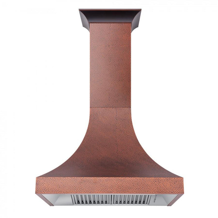 ZLINE 36" Hand - Hammered Copper Finish Wall Range Hood, 8632H - 36 - Farmhouse Kitchen and Bath