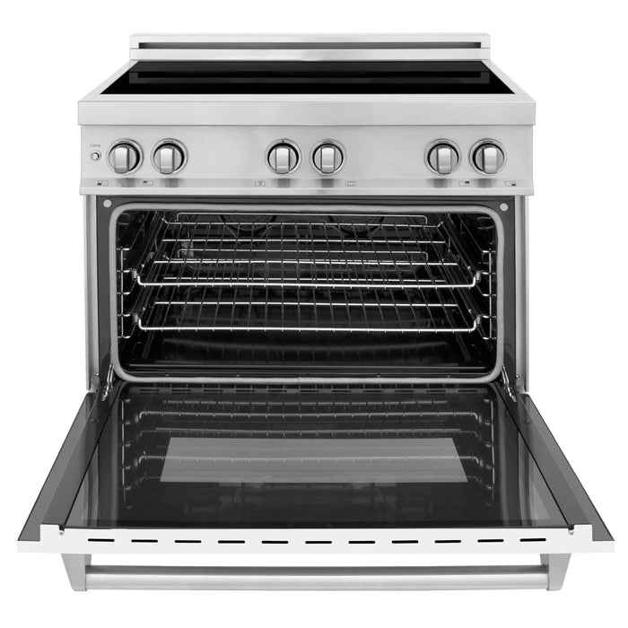 ZLINE 36" Induction Range in DuraSnow Stainless Steel RAIND - WM - 36 - Farmhouse Kitchen and Bath