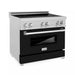 ZLINE 36" Induction Range in DuraSnow with a 4 Element Stove and Electric Oven RAINDS - BLM - 36 - Farmhouse Kitchen and Bath