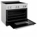 ZLINE 36" Induction Range in DuraSnow with a 4 Element Stove and Electric Oven RAINDS - BLM - 36 - Farmhouse Kitchen and Bath
