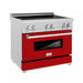 ZLINE 36" Induction Range in DuraSnow with a 4 Element Stove and Electric Oven RAINDS - RG - 36 - Farmhouse Kitchen and Bath
