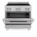 ZLINE 36" Induction Range in DuraSnow with a 4 Element Stove and Electric Oven RAINDS - SN - 36 - Farmhouse Kitchen and Bath