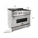 ZLINE 36' Professional Gas on Gas Range in Stainless Steel, RG36 - Farmhouse Kitchen and Bath