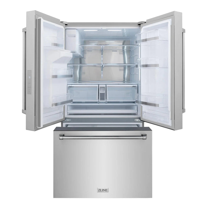 ZLINE 36" Refrigerator, Water, Ice Dispenser, Fingerprint Resistant, RSM - W - 36 - Farmhouse Kitchen and Bath