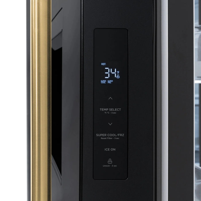 ZLINE 36" Refrigerator, Water, Ice Dispenser, Fingerprint Resistant, RSMZ - W - 36 - BS - G - Farmhouse Kitchen and Bath