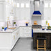 ZLINE 36" Snow Finish Wall Range Hood, Blue Gloss Shell, 8654BG - 36 - Farmhouse Kitchen and Bath