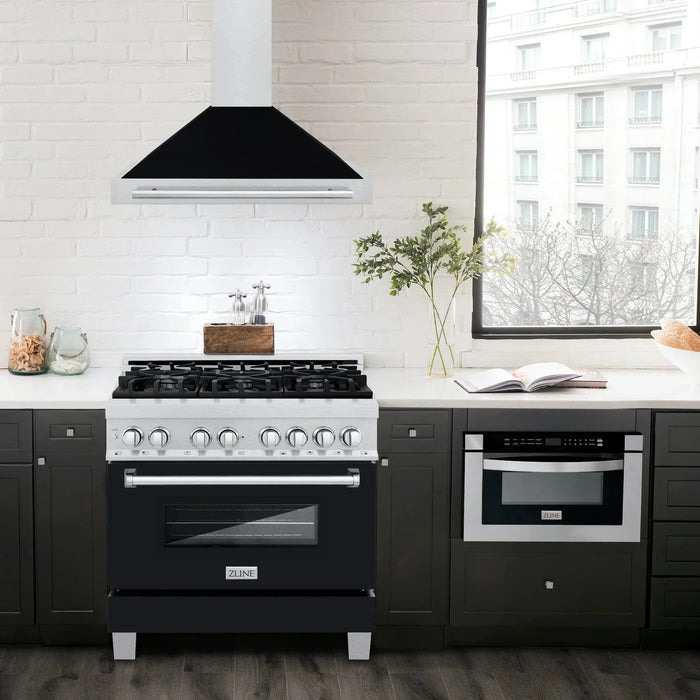 ZLINE 36" Stainless Range Hood Shell, Stainless Handle KB4SNX - BLM - 36 - Farmhouse Kitchen and Bath
