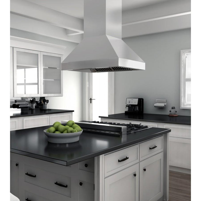 ZLINE 36" Stainless Steel Island Range Hood, 597i - 36 - Farmhouse Kitchen and Bath