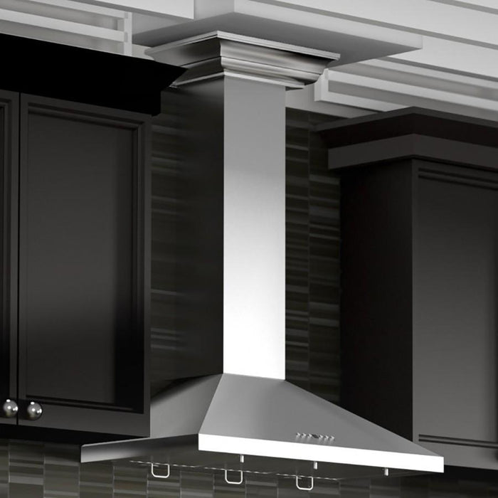 ZLINE 36" Stainless Steel Wall Range Hood, Crown Molding, KL2CRN - 36 - Farmhouse Kitchen and Bath