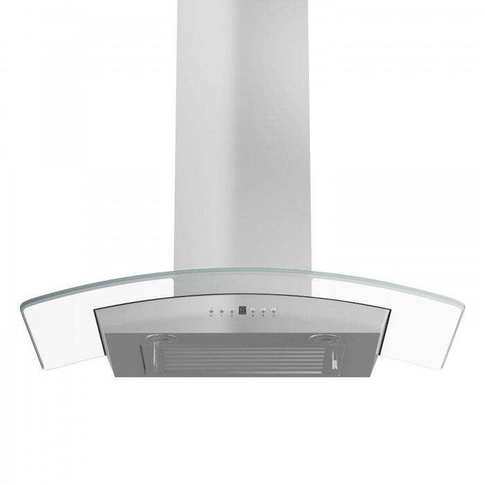 ZLINE 36" Stainless Steel Wall Range Hood with Crown Molding, KZCRN - 36 - Farmhouse Kitchen and Bath