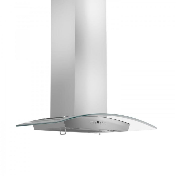 ZLINE 36" Stainless Steel Wall Range Hood with Crown Molding, KZCRN - 36 - Farmhouse Kitchen and Bath