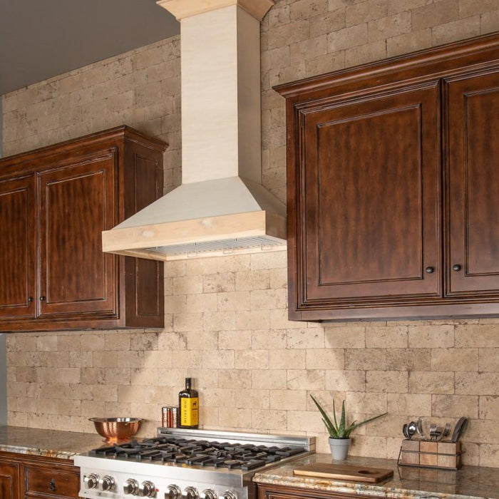 ZLINE 36" Unfinished Wooden Wall Range Hood, KBUF - 36 - Farmhouse Kitchen and Bath