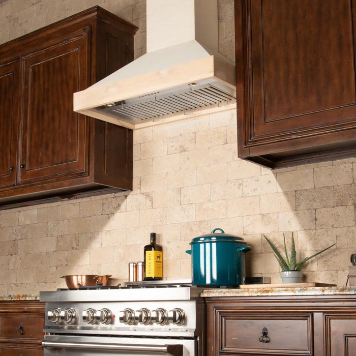 ZLINE 36" Unfinished Wooden Wall Range Hood, KBUF - 36 - Farmhouse Kitchen and Bath