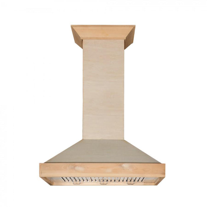 ZLINE 36" Unfinished Wooden Wall Range Hood, KBUF - 36 - Farmhouse Kitchen and Bath