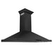 ZLINE 36" Wall Range Hood, Black Stainless, Crown Molding, BSKBNCRN - 36 - Farmhouse Kitchen and Bath