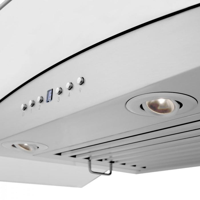ZLINE 36" Wall Range Hood, Built - in CrownSound® Bluetooth Speakers, KZCRN - BT - 36 - Farmhouse Kitchen and Bath