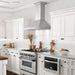 ZLINE 36" Wall RangeHood, Stainless, CrownSound Speakers, KF2CRN - BT - 36 - Farmhouse Kitchen and Bath