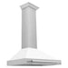 ZLINE 36" White Matte Range Hood, Stainless Steel Handle KB4SNX - WM - 36 - Farmhouse Kitchen and Bath
