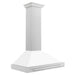 ZLINE 36" White Matte Range Hood, Stainless Steel Handle KB4SNX - WM - 36 - Farmhouse Kitchen and Bath