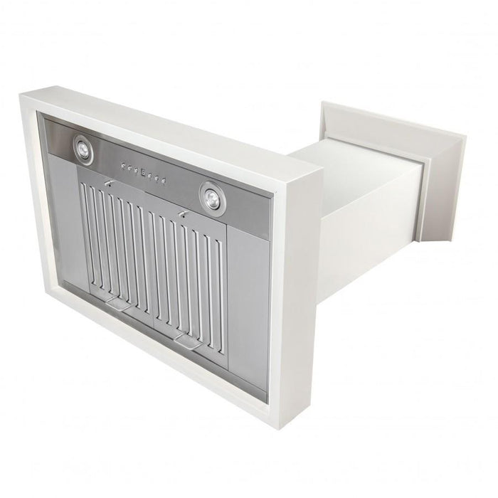 ZLINE 36" Wooden Wall Range Hood, Cottage White, KBTT - 36 - Farmhouse Kitchen and Bath
