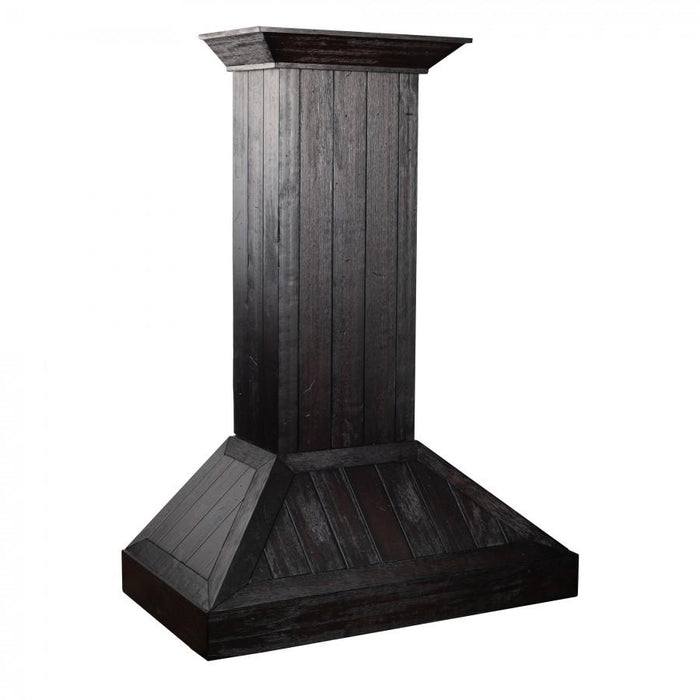 ZLINE 36" Wooden Wall Range Hood, Rustic Dark, KPDD - 36 - Farmhouse Kitchen and Bath