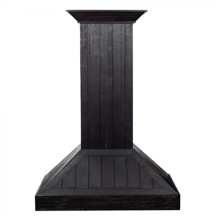 ZLINE 36" Wooden Wall Range Hood, Rustic Dark, KPDD - 36 - Farmhouse Kitchen and Bath