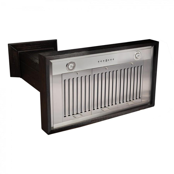 ZLINE 36" Wooden Wall Range Hood, Rustic Dark, KPDD - 36 - Farmhouse Kitchen and Bath