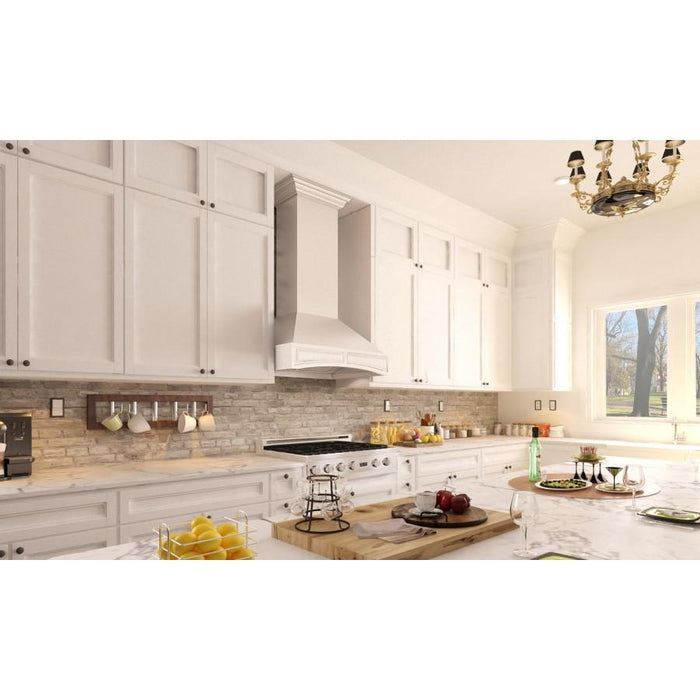 ZLINE 36" Wooden Wall Range Hood with Crown Molding, 321TT - 36 - Farmhouse Kitchen and Bath