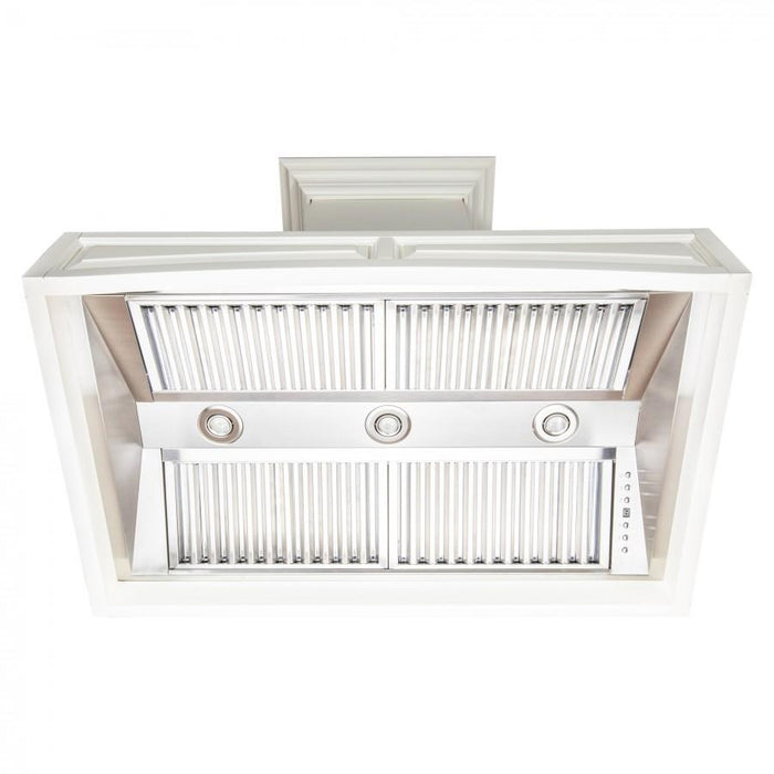ZLINE 36" Wooden Wall Range Hood with Crown Molding, 321TT - 36 - Farmhouse Kitchen and Bath