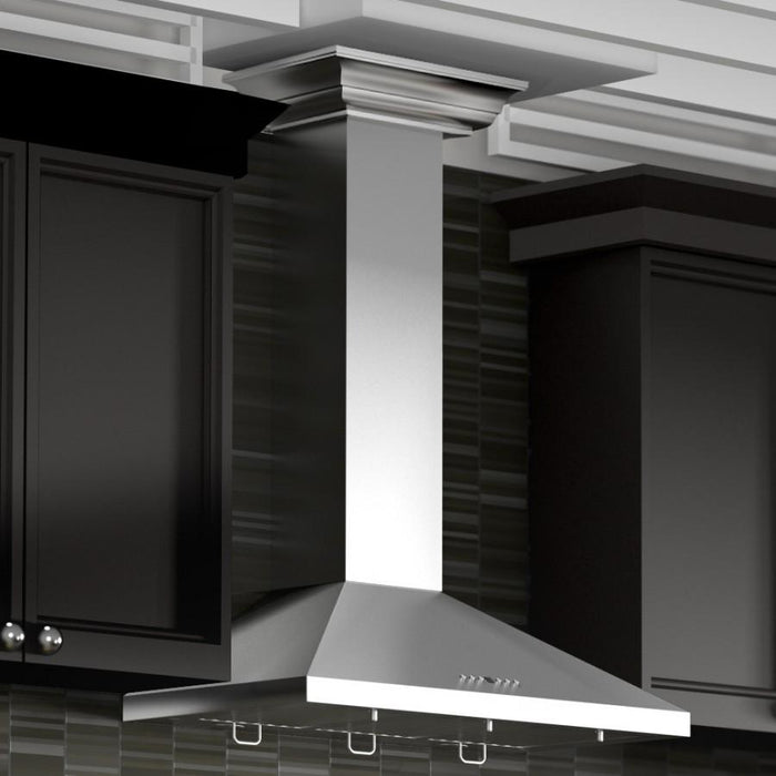 ZLINE 42" Stainless Steel Wall Range Hood, Crown Molding, KL2CRN - 42 - Farmhouse Kitchen and Bath