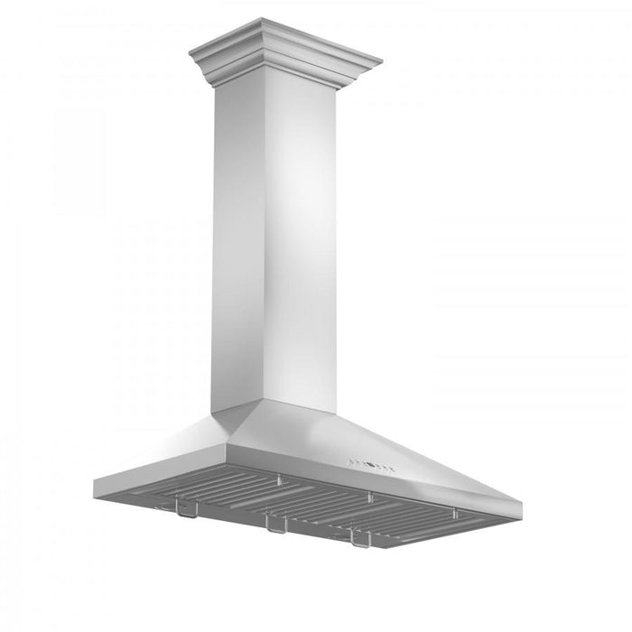ZLINE 42" Stainless Steel Wall Range Hood, Crown Molding, KL2CRN - 42 - Farmhouse Kitchen and Bath