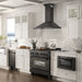 ZLINE 42" Wall Range Hood, Black Stainless, Crown Molding, BSKBNCRN - 42 - Farmhouse Kitchen and Bath