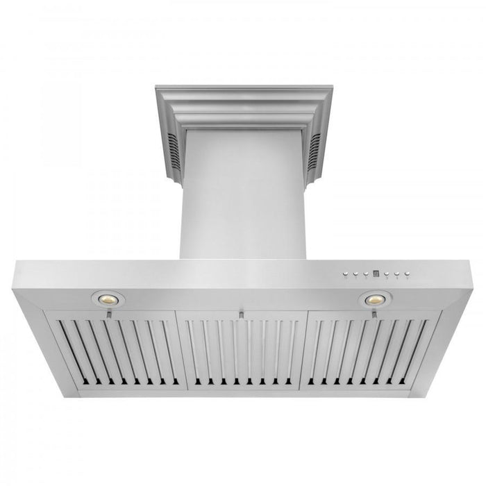 ZLINE 42" Wall Range Hood, Built - in CrownSound® Bluetooth Speakers, KECRN - BT - 42 - Farmhouse Kitchen and Bath