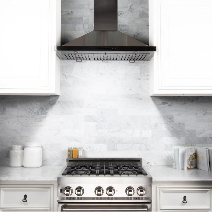 ZLINE 42" Wall Range Hood in Black Stainless Steel, BSKBN - 42 - Farmhouse Kitchen and Bath