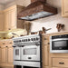ZLINE 42" Wooden Wall Range Hood, Remote Motor, 373RR - RD - 42 - Farmhouse Kitchen and Bath