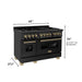 ZLINE 48" Autograph Dual Fuel Range, Black Stainless, Gold, RABZ - 48 - G - Farmhouse Kitchen and Bath
