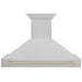 ZLINE 48" Autograph DuraSnow Stainless Steel Hood 8654SNZ - 48 - G - Farmhouse Kitchen and Bath