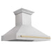 ZLINE 48" Autograph DuraSnow Stainless Steel Hood 8654SNZ - 48 - G - Farmhouse Kitchen and Bath