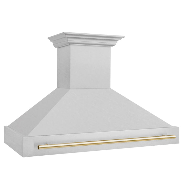 ZLINE 48" Autograph DuraSnow Stainless Steel Hood 8654SNZ - 48 - G - Farmhouse Kitchen and Bath