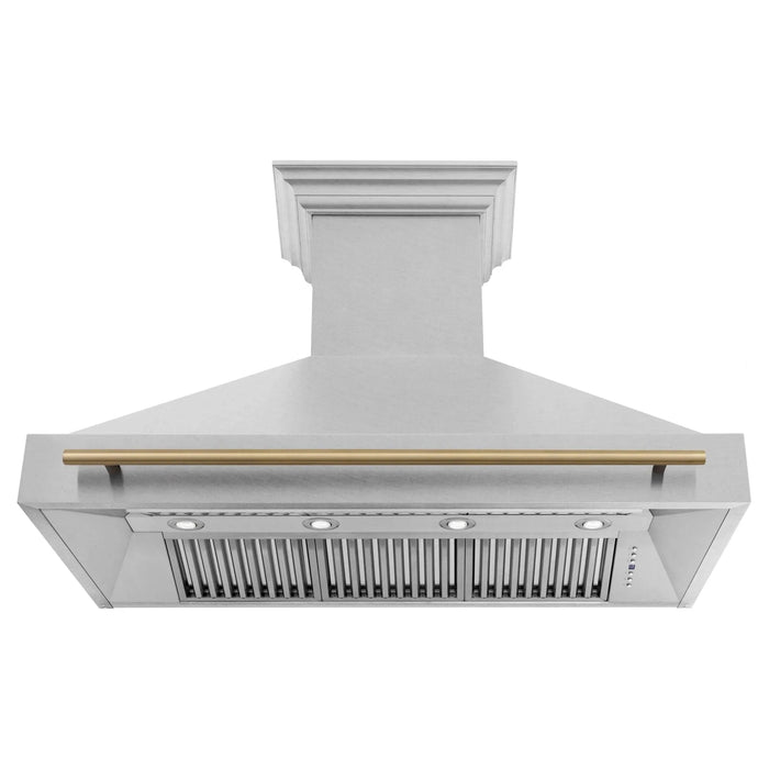 ZLINE 48" Autograph DuraSnow Stainless Steel Range Hood 8654SNZ - 48 - CB - Farmhouse Kitchen and Bath