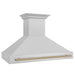 ZLINE 48" Autograph DuraSnow Stainless Steel Range Hood 8654SNZ - 48 - CB - Farmhouse Kitchen and Bath
