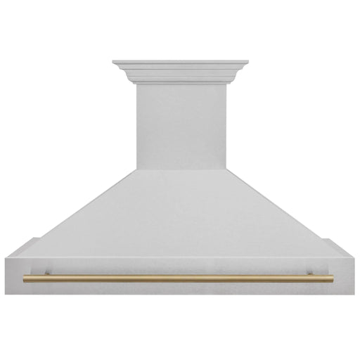 ZLINE 48" Autograph DuraSnow Stainless Steel Range Hood 8654SNZ - 48 - CB - Farmhouse Kitchen and Bath