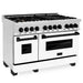 ZLINE 48" Autograph Edition, Dual Fuel Range, White Door, RAZ - WM - 48 - MB - Farmhouse Kitchen and Bath