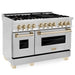 ZLINE 48" Autograph Edition, Dual Fuel Stainless Steel Range, RAZ - 48 - G - Farmhouse Kitchen and Bath