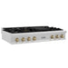 ZLINE 48" Autograph Edition, Rangetop, DuraSnow, RTSZ - 48 - CB - Farmhouse Kitchen and Bath