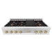 ZLINE 48" Autograph Rangetop, Stainless, Gold Accents, RTZ - 48 - G - Farmhouse Kitchen and Bath
