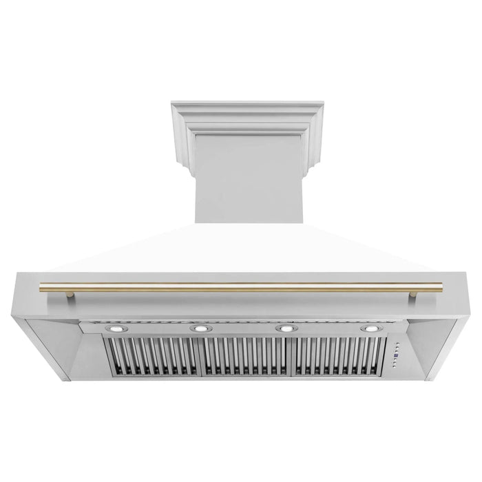 ZLINE 48" Autograph Stainless Wall Range Hood, 8654STZ - WM48 - G - Farmhouse Kitchen and Bath