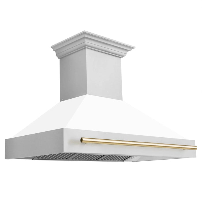 ZLINE 48" Autograph Stainless Wall Range Hood, 8654STZ - WM48 - G - Farmhouse Kitchen and Bath