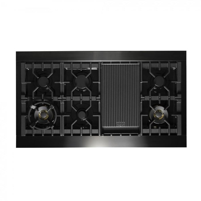 ZLINE 48" Black Stainless, Gas Burner, Electric Oven Range, RAB - 48 - Farmhouse Kitchen and Bath